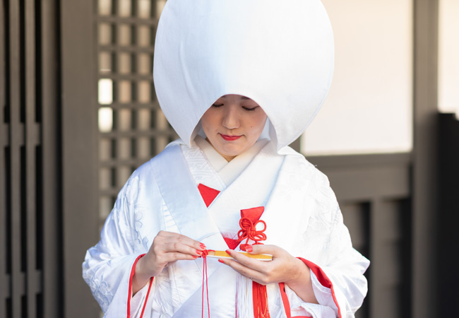 白無垢 刺繍雲霞に鶴のブログ画像