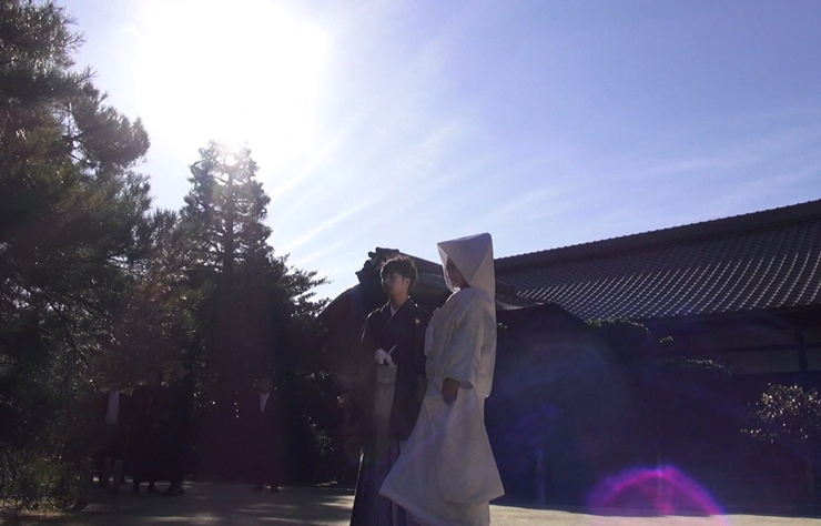 京都神社結婚式　白無垢　華結び　平安神宮　和婚