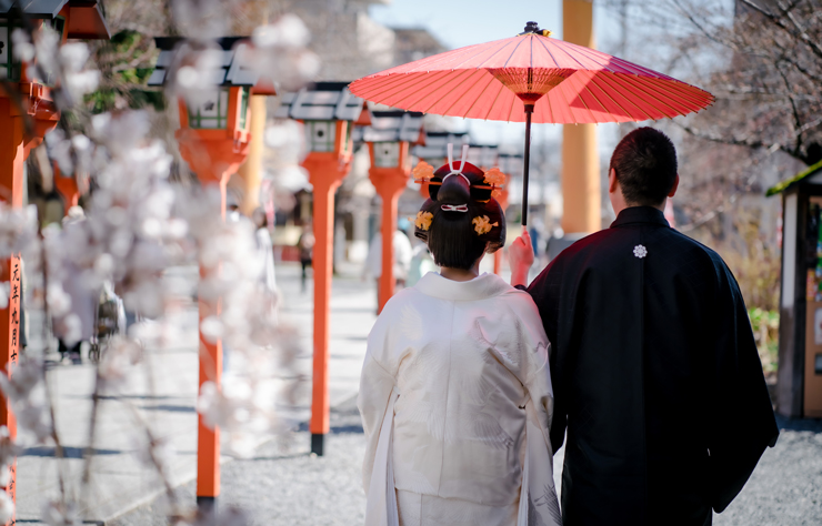 白無垢　B1003 雲取に鶴　衣装　結婚式　和婚　かつら　綿帽子　