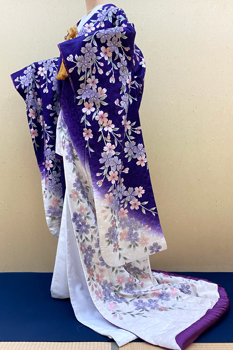 紫白暈し枝垂れ桜
