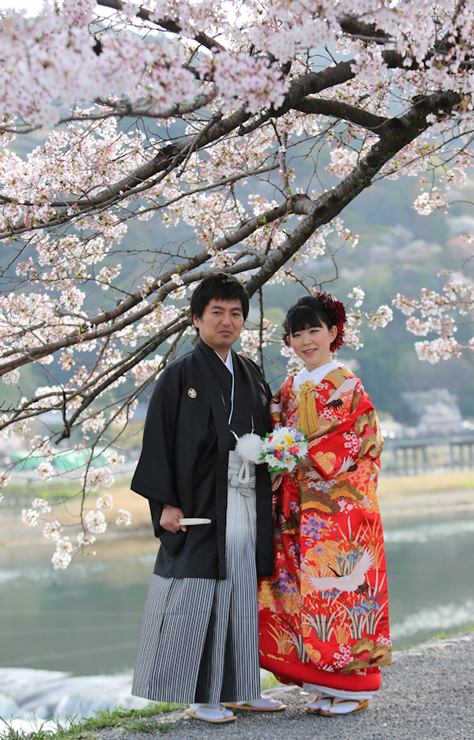 京都前撮り　前撮り　色打掛　赤菖蒲に鶴　前撮りブログ
