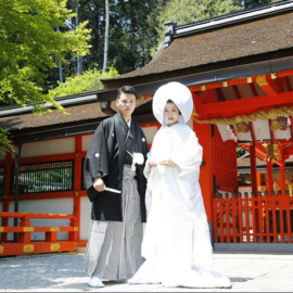 白無垢　A1004　銀彩孔雀に花車　神社結婚式　結婚式　結婚式の着物　大原野神社