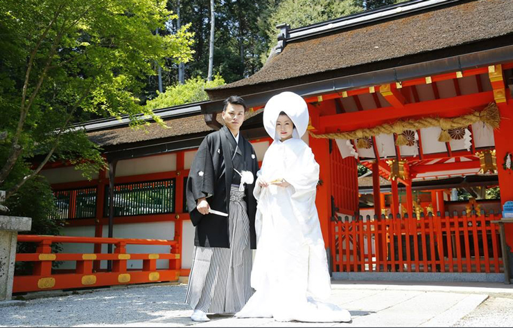 白無垢　A1004　銀彩孔雀に花車　神社結婚式　結婚式　結婚式の着物　大原野神社